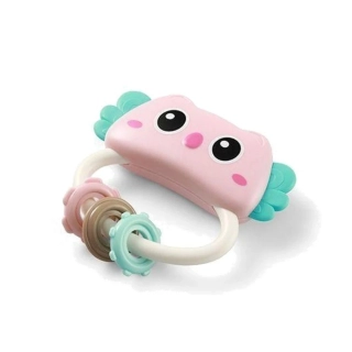 Kojenecké chrastítko BabyOno sova růžová