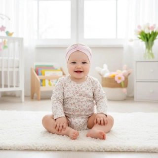 Dívčí čelenka EWA světle růžová