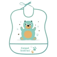 Plastový bryndák Canpol Babies měkký CUTE ANIMALS medvídek