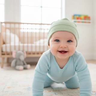 Dětská čepička Dětský svět Šmoula tmavě zelený proužek