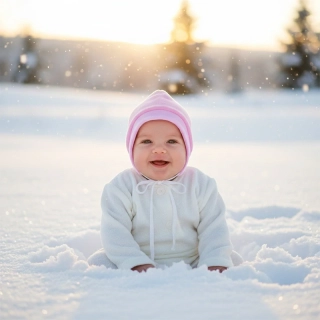 Kojenecká zimní čepička, Dětský svět, begonie