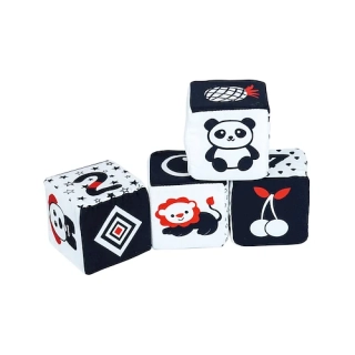 Měkké senzorické hrací kostky Smily Play 4 ks pro miminka 👶🧸