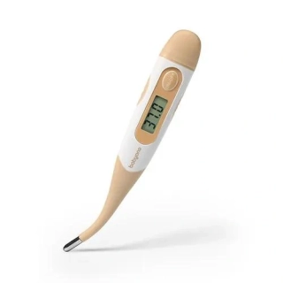 Dětský digitální teploměr BabyOno DMT-4336 | Ohebná špička, béžový