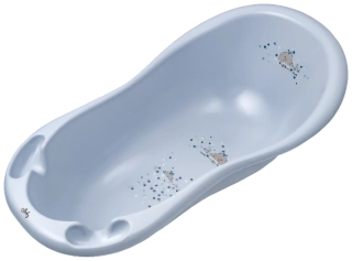 Vanička pro miminko MALTEX Velryba Minimal – Satin Blue, bezpečné koupání