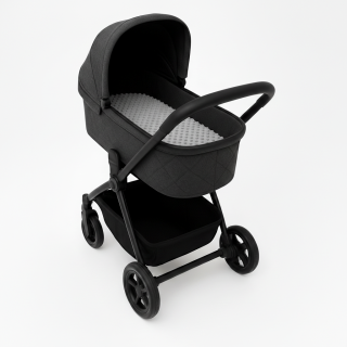 Prostěradlo do kočárku MINKY světle šedé – dětské prostěradlo do hlubokého kočárku Dětský svět