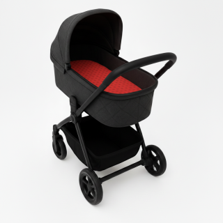 Prostěradlo do kočárku MINKY červené – dětské prostěradlo do hlubokého kočárku Dětský svět