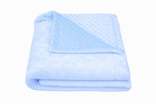 Dětská deka do kočárku pro miminko minky / cosy fleece modrá – dvojitá | Dětský svět
