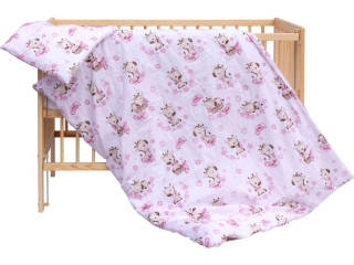 Povlečení do postýlky Dětský svět, růžová žirafa