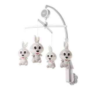 Hrající plyšový kolotoč nad postýlku Play&Edu 4 Baby Rabbit 🐰 | Pro miminko