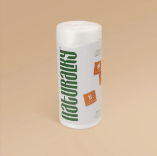 Naturalky role 25 × 15 cm, 200 ks – kompostovatelné přírodní viskózové ubrousky
