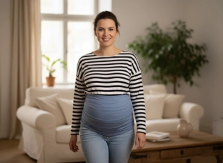 Mušelínový zavinovací šátek pro těhotné i po porodu Dětský svět tmavě modrý 3 m 🤰💙