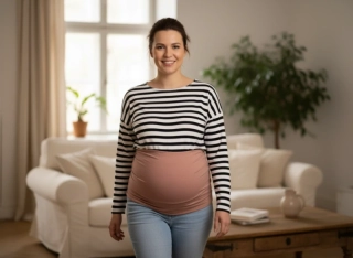 Mušelínový zavinovací šátek pro těhotné i po porodu Dětský svět pudrový 3 m 🤰🤍
