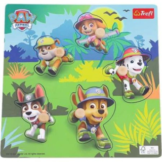 Dětské dřevěné puzzle s úchyty Trefl Tlapková patrola Jungle 🧩🐾