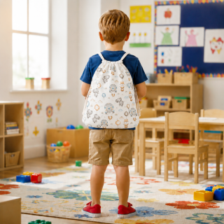 Pytlík do školky na papuče i přezůvky Dětský svět Zvířátka v balóně 👦🎒