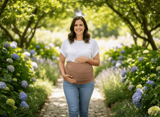 Mušelínový zavinovací šátek pro těhotné i po porodu Dětský svět hnědý 5 m 🤰🤎