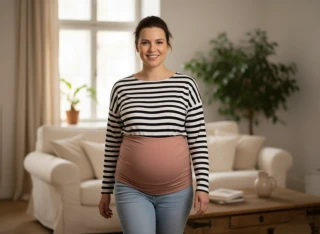 Mušelínový zavinovací šátek pro těhotné i po porodu Dětský svět pudrový 5,7 m 🤰🌸