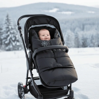 Rostoucí zimní fusak do kočárku Dětský svět Winter Bag 3v1 černý 👶❄️