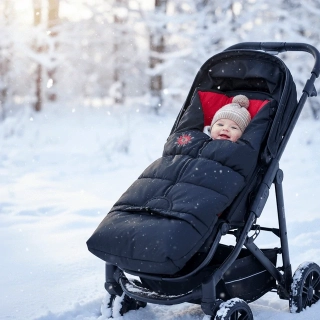 Rostoucí zimní fusak do kočárku Dětský svět Winter Bag 3v1 černo-červený 👶❄️