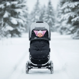 Rostoucí zimní fusak do kočárku Dětský svět Winter Bag 3v1 černo-světle růžový 👶❄️