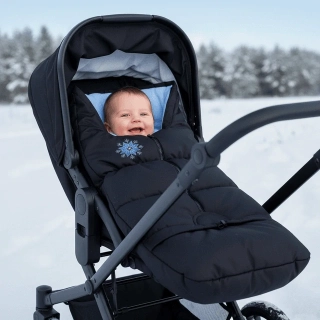 Rostoucí zimní fusak do kočárku Dětský svět Winter Bag 3v1 černo-modrý 👶❄️