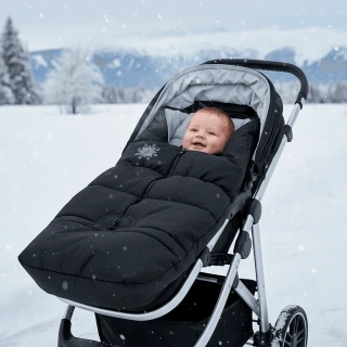 Rostoucí zimní fusak do kočárku Dětský svět Winter Bag 3v1 černo-světle šedý 👶❄️