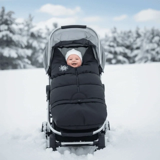Rostoucí zimní fusak do kočárku Dětský svět Winter Bag 3v1 černo-tmavě šedý 👶❄️