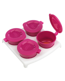 Sada nádobek na mražené potraviny Tommee Tippee růžové