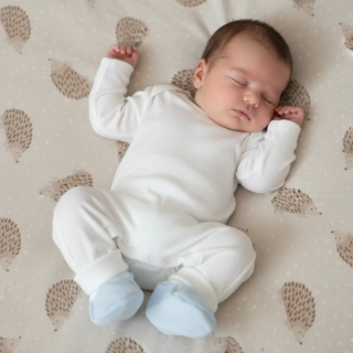 Kojenecké papučky Dětský svět bavlněné světle modré