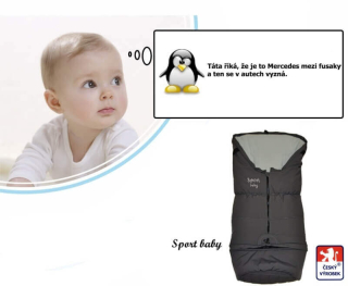 Rostoucí zimní fusak do kočárku Sport Baby softshellový šedošedý – česká výroba 🇨🇿❄️