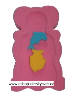 Kojenecké molitanové lehátko do vaničky Badum Maxi světle růžové