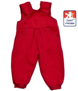 Dětské tepláčky s laclem Dětský svět červené s velkou želvičkou