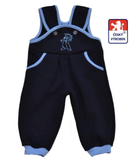 Dětské tepláky s laclem Dětský svět tmavě modré s ježkem