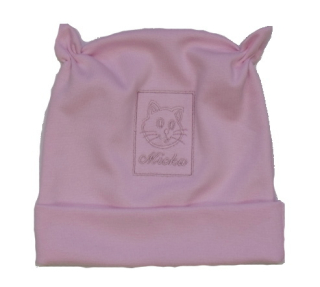 Bavlněná kojenecká čepička Dětský svět Micka sv.růžová